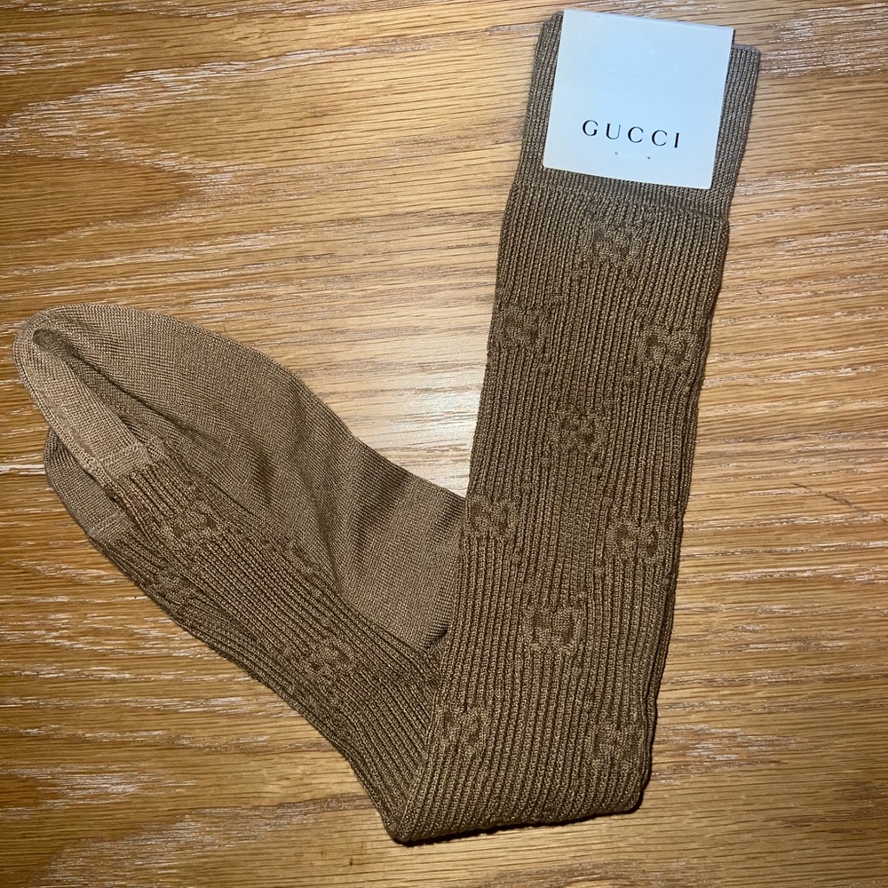 Gucci Tan Dress Socks